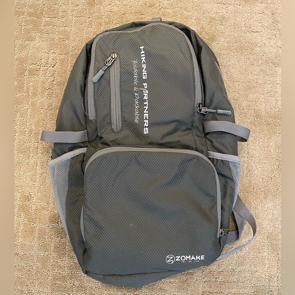 Zomake Gray Backpack Lightweight Bag Rucksack Back Pack - Picture 1 of 7